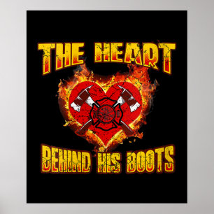 The Heart Behind His Boots   Firefighter Lovers Poster