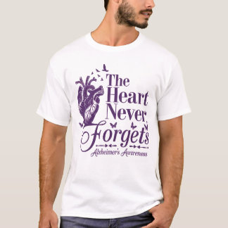 The Heart Never Forgets Alzheimer's Awareness T-Shirt