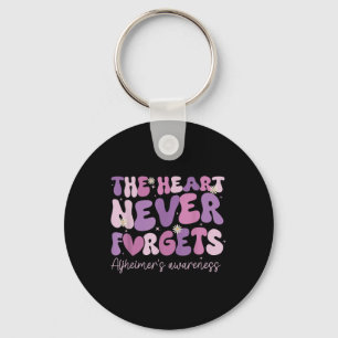 The Heart Never Forgets Dementia Heimers Awareness Key Ring