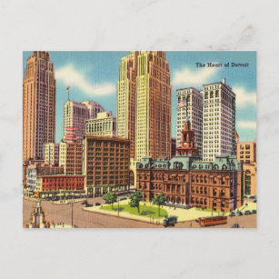 The Heart of Detroit Postcard