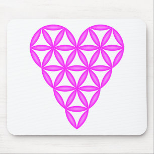 The Heart Of Life – Pink/3D. Mouse Pad