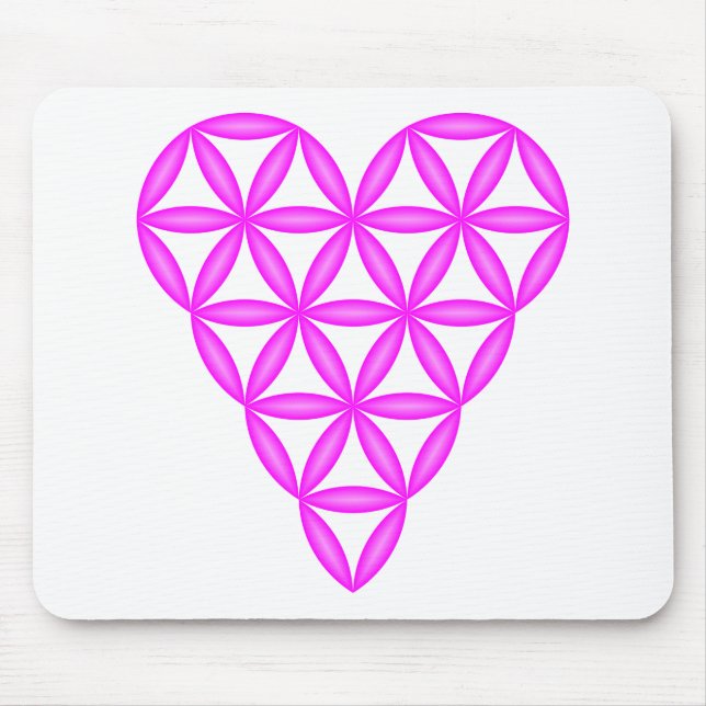 The Heart Of Life – Pink/3D. Mouse Pad (Front)