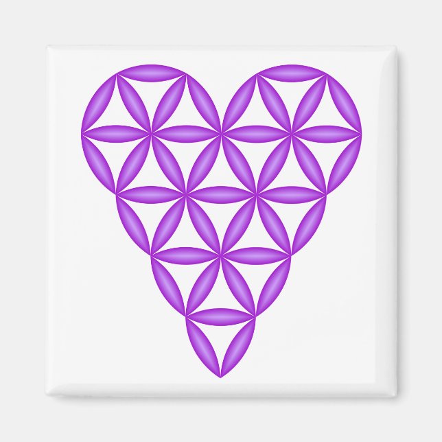 The Heart Of Life – Purple/3D. Magnet (Front)