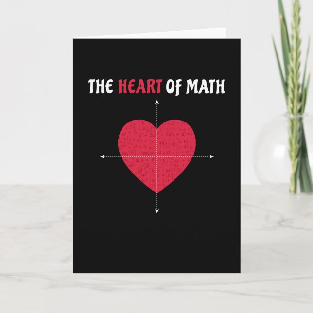 The Heart Of Math Valentine's Day Math Card (Front)