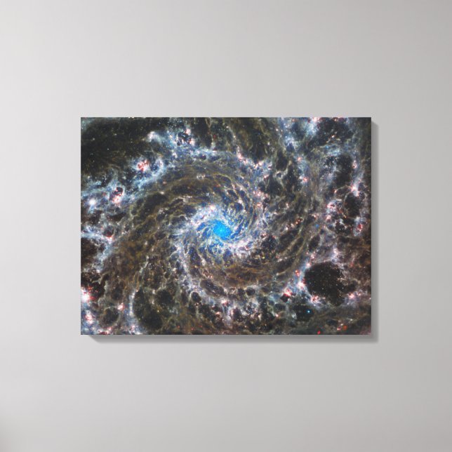 The Heart Of Messier 74 Canvas Print (Front)