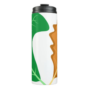The Heart of Nature Green and Brown leaves  Thermal Tumbler