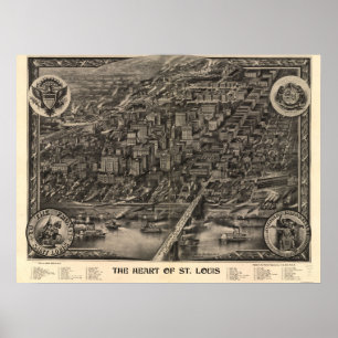 The heart of St. Louis, 1907 Poster