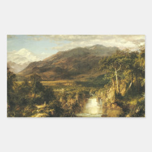 The Heart of the Andes by Frederic Edwin Church Rectangular Sticker