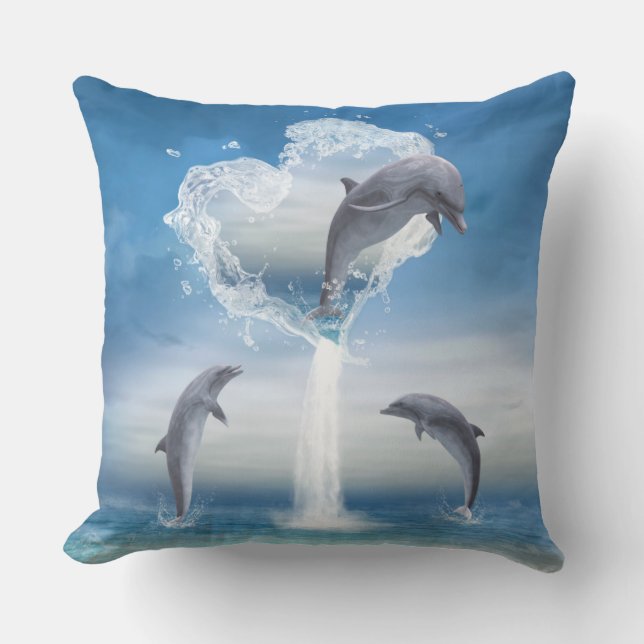 The Heart Of The Dolphins Cushion (Front)