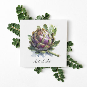 The Heart of the Garden: Artichoke in Watercolor