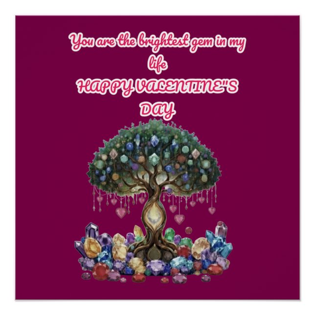 The Heart of the Gem Tree: A Romantic Valentine's  Poster (Front)