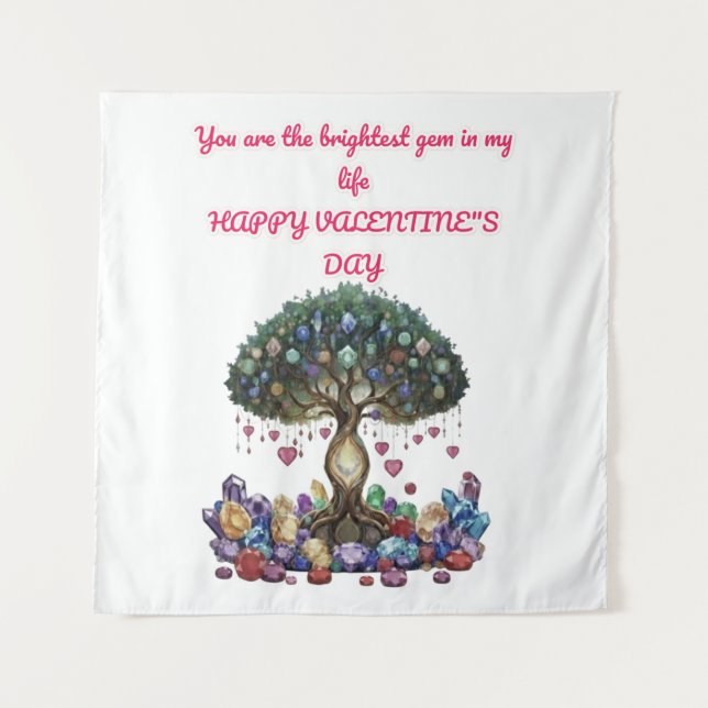 The Heart of the Gem Tree: A Romantic Valentine's  Tapestry (Front)