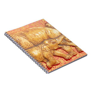 The Heart of the Herd: Elephant Family Portrait Spiral Notebook