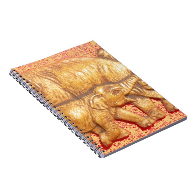 The Heart of the Herd: Elephant Family Portrait Spiral Notebook (Right Side)