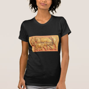 The Heart of the Herd: Elephant Family Portrait T-Shirt