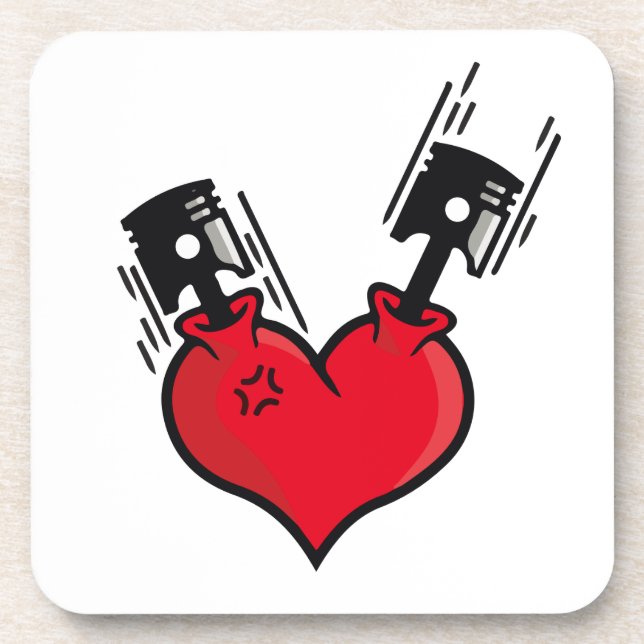 The heart repeats the piston movement without rest coaster (Front)