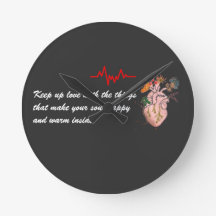 the heart that beats with life Wall Clock