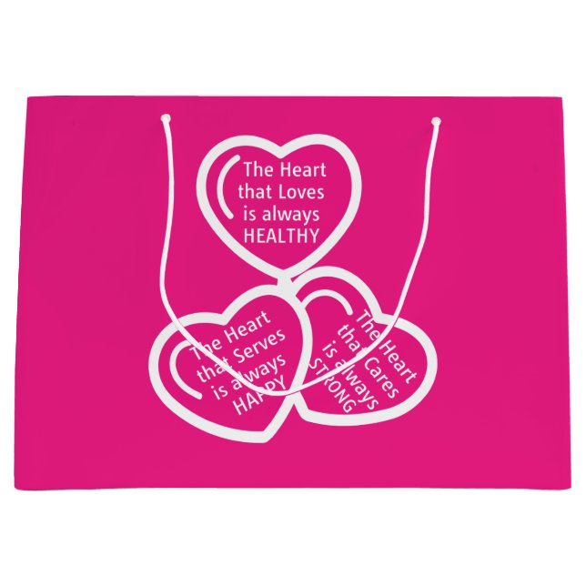 The Heart that Loves Large Gift Bag (Front)