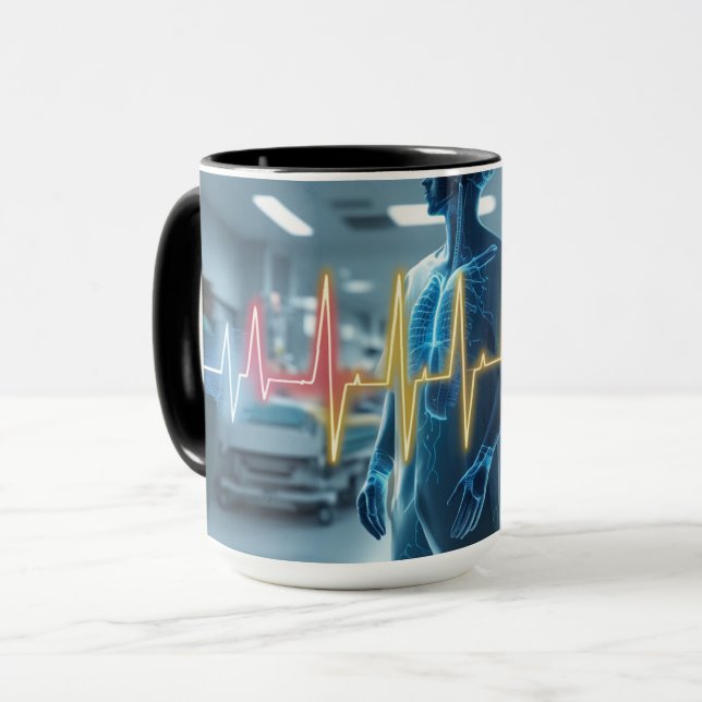 The Heartbeat of a Hospital Mug (Front Left)