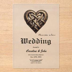 The heartbeat of the ancient gods acrylic invitations
