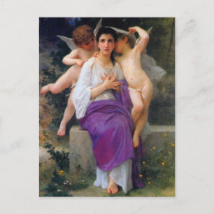 The Heart's Awakening by Bouguereau Postcard