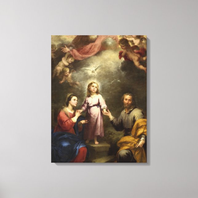 The Heavenly and Earthly Trinities by Murillo Canvas Print (Front)
