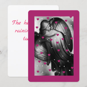 The Heavens Are Raining Hearts Today Invitation
