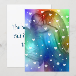 The Heavens Are Raining Hearts Today Invitation