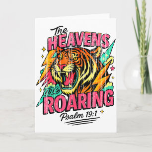 The Heavens Are Roaring Psalm 19_1 Tiger Christian Card