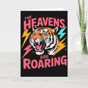 The Heavens Are Roaring Psalm 19_1 Tiger Christian Card