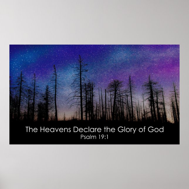 The heavens declare the glory of God. Poster (Front)