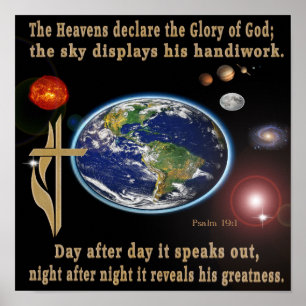 The heavens Declare the Glory of God poster