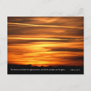 The heavens declare   v2   Psalm 97 v 6 Postcard
