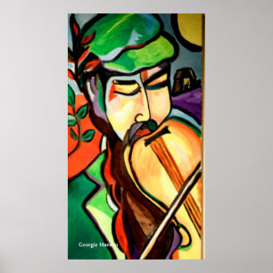 The Hebrew Fiddler by Georgie Hanson Poster