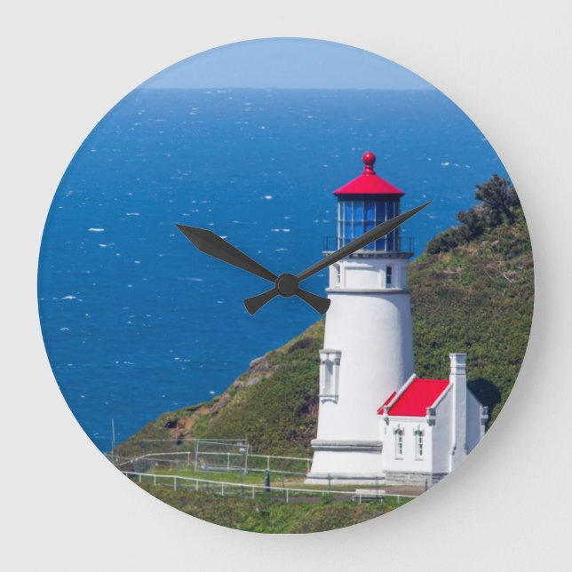 The Heceta Head Lighthouse Near Florence Large Clock (Front)