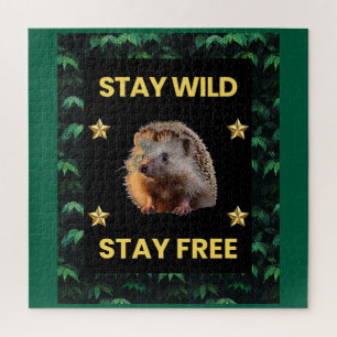 The Hedgehog - Stay Wild Stay Free Jigsaw Puzzle