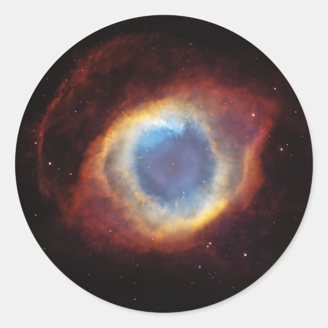 The Helix Nebula NGC 7293 Caldwell 63 Classic Round Sticker (Front)