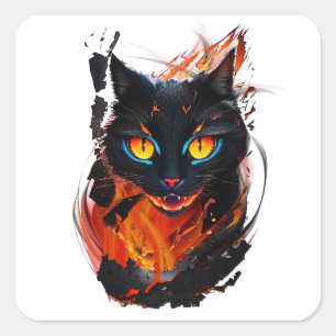 The Hell Cat Square Sticker