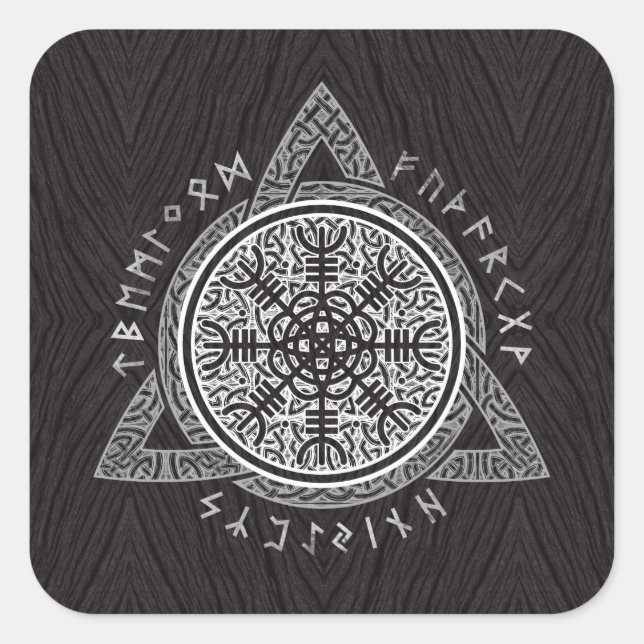 The helm of awe square sticker (Front)