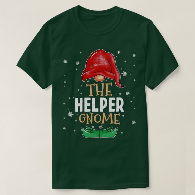 The helper Gnome Family Matching Christmas Outfit  T-Shirt (Design Front)