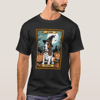 The Hermit Basset Hound Halloween Tarot Card T-Shirt