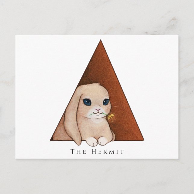 "The Hermit" Bunny Postcard (Front)