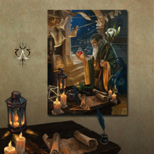 The Hermit card illustration - alchemy art Poster
