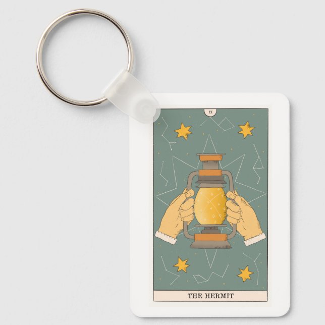 The Hermit major arcana tarot card  Key Ring (Front)