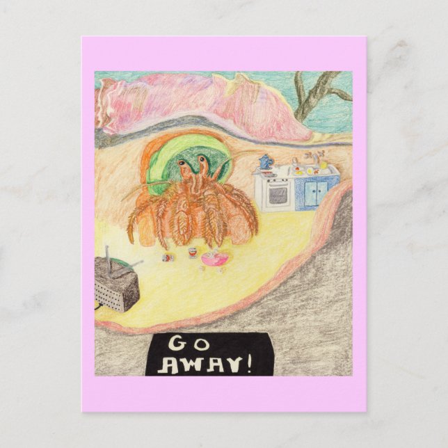 The Hermit Wants No Company Postcard (Front)