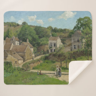 The Hermitage at Pontoise  Camille Pissarro    Sherpa Blanket