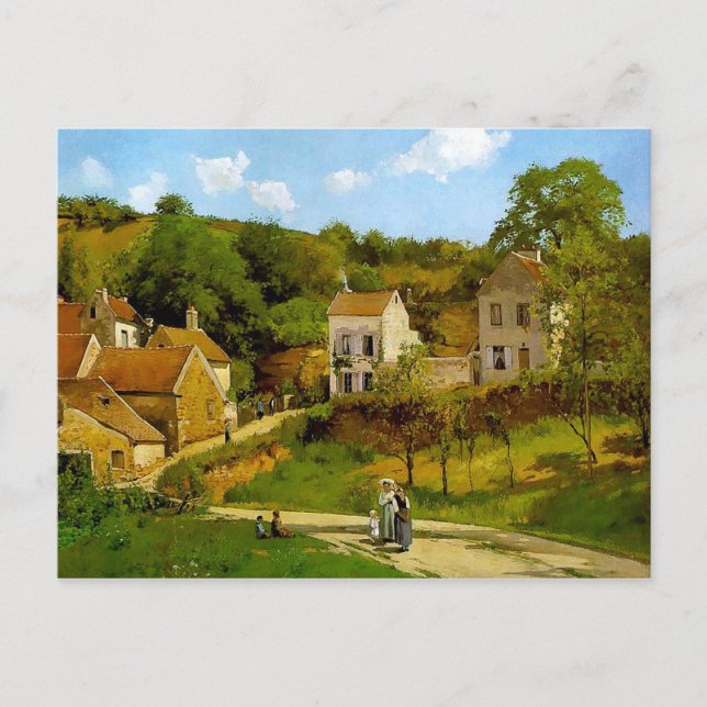 The Hermitage of Pontoise by Camille Pissarro Postcard (Front)