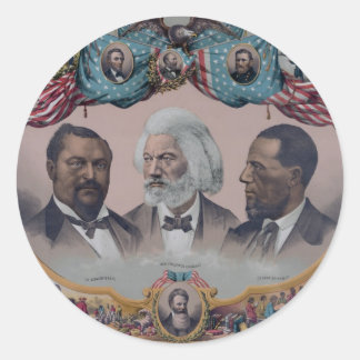"The Heroes Of The Coloured Race" Classic Round Sticker