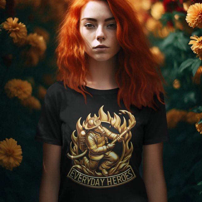 The Heroic Fireman: Ready to Tackle the Flames T-Shirt (Creator Uploaded)