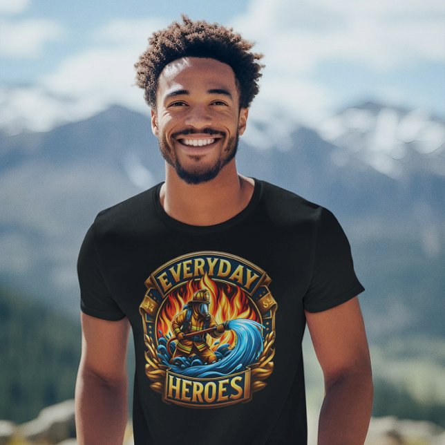 The Heroic Fireman's Battle T-Shirt (Creator Uploaded)
